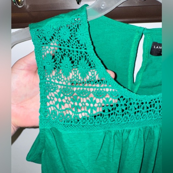 Lane Bryant Swing Crew-Neck Lace Yoke Tank Size 18/20 - Picture 2 of 6